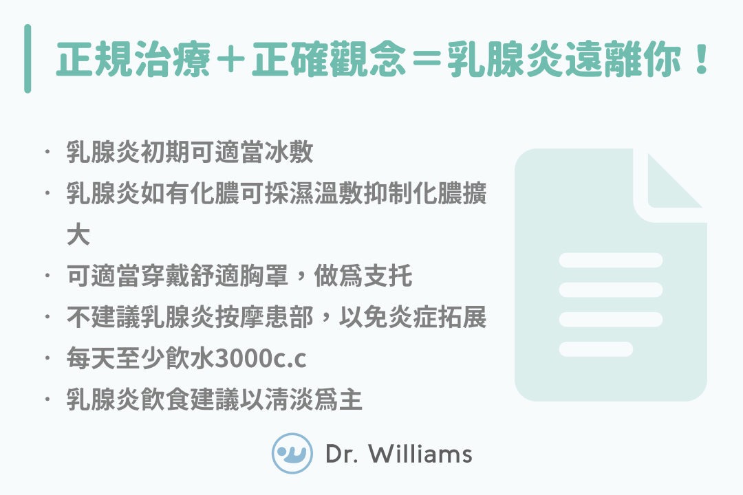正規治療+正確觀念=乳腺炎遠離你!